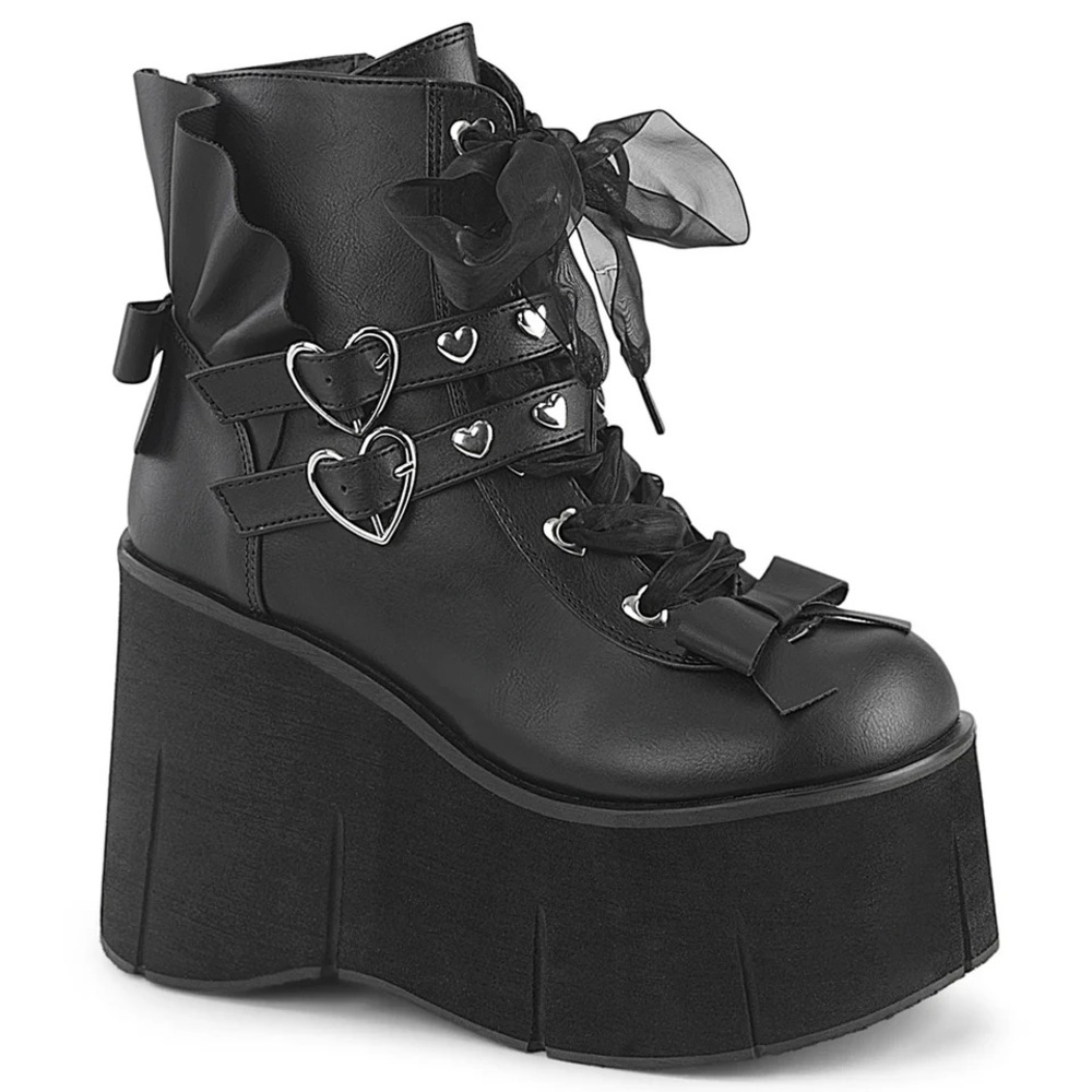 Demonia Cult Kera-55 Black Platform Boots